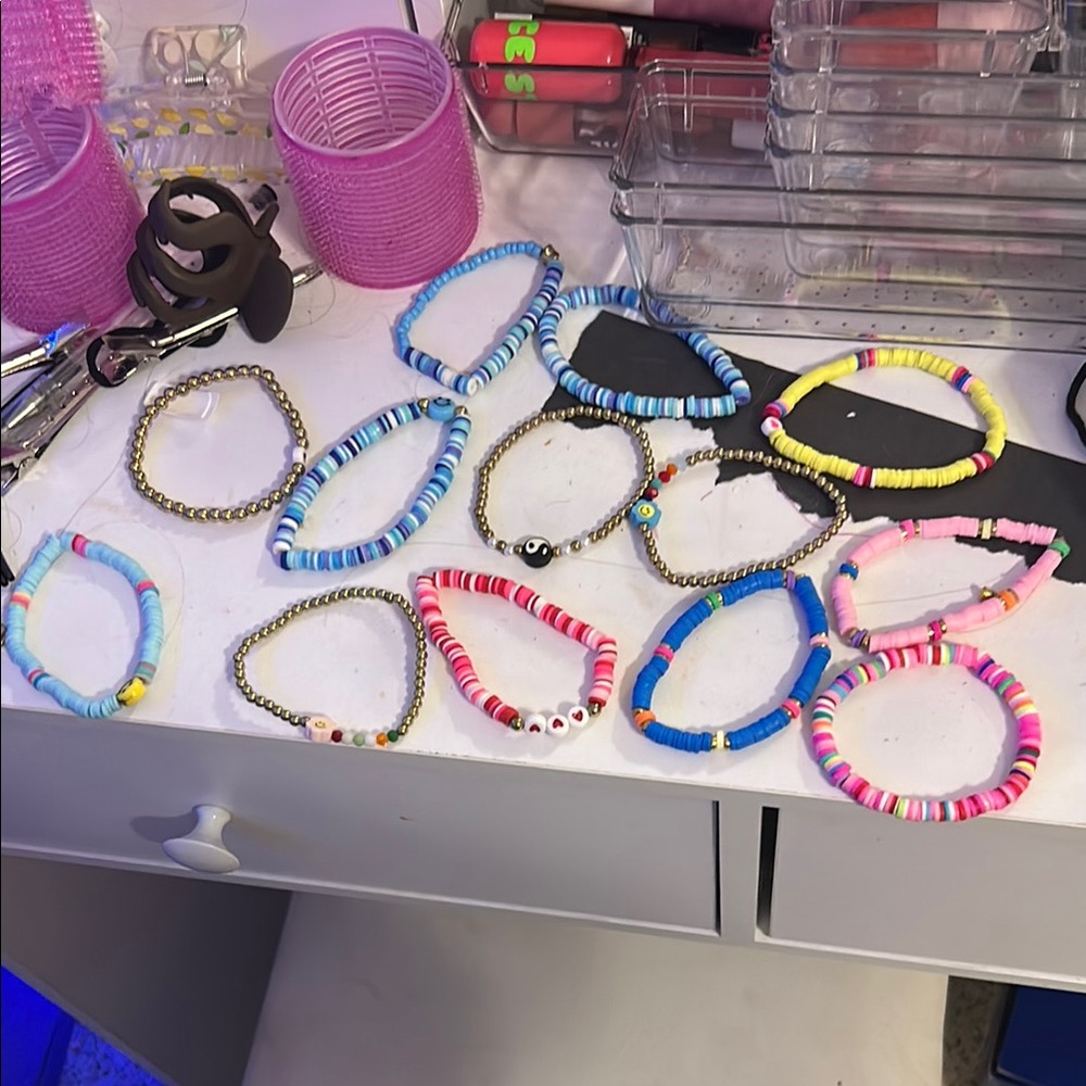 Colorful Beaded Kids Bracelets Set